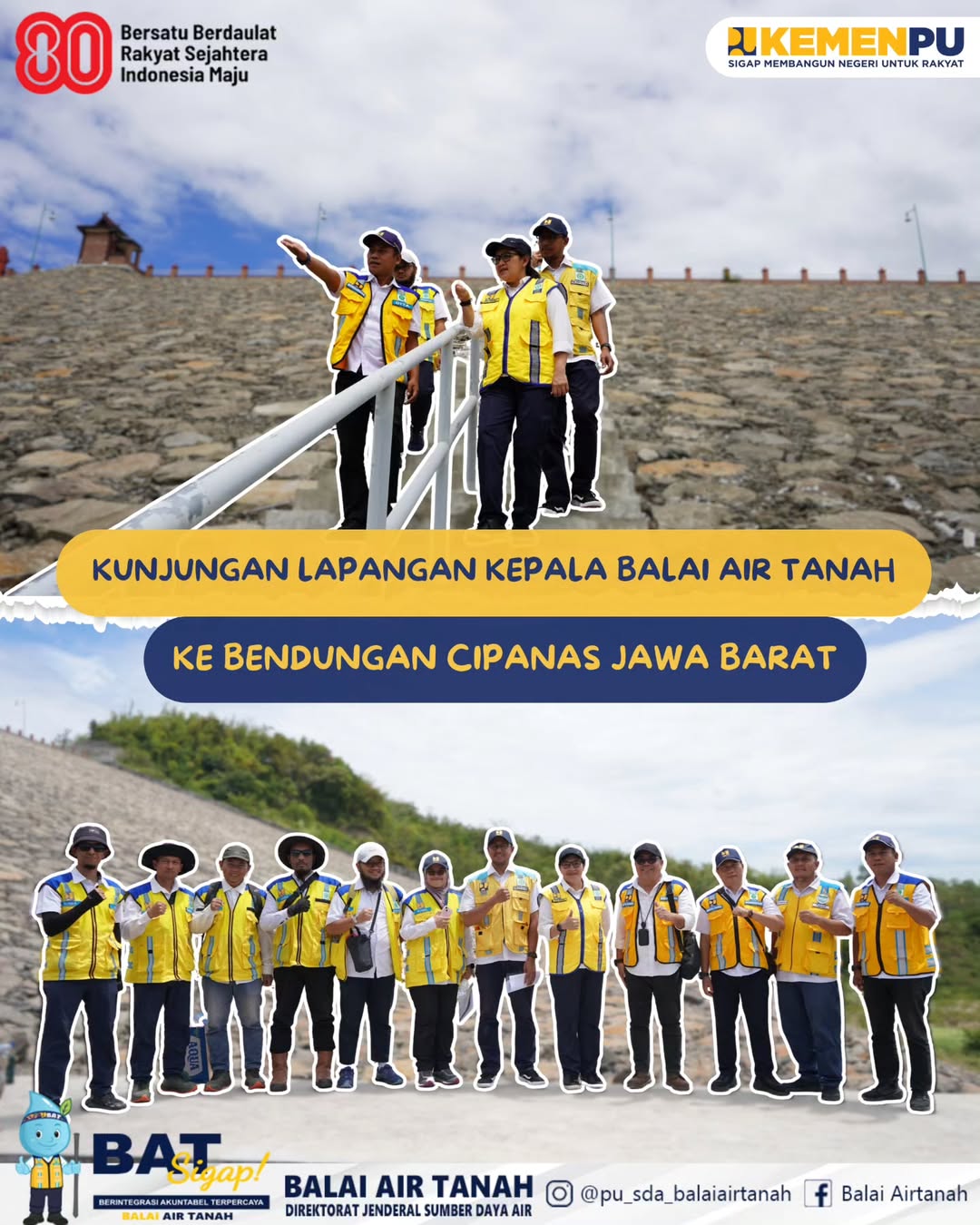 Gambar dari Kunjungan Lapangan Kepala Balai Air Tanah ke Bendungan Cipanas
