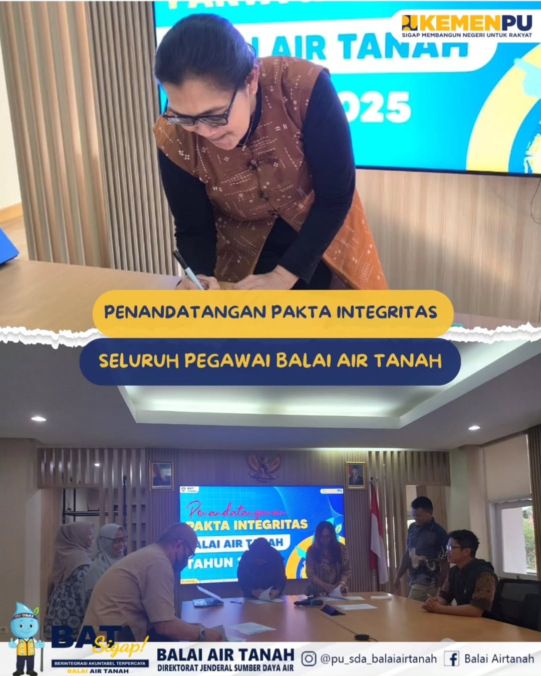 Gambar dari Penandatanganan Pakta Integritas oleh Seluruh Pegawai Balai Air Tanah
